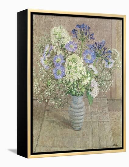 Still Life with White Phlox, Blue Agapanthus and Scabious-Maurice Sheppard-Framed Premier Image Canvas