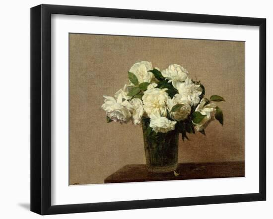 Still Life with White Roses, 1885-Henri Fantin-Latour-Framed Giclee Print