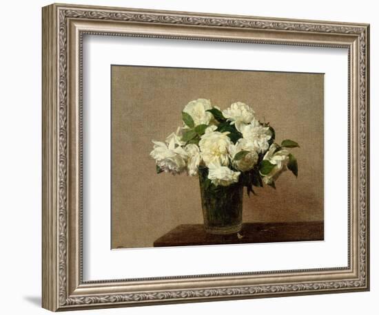 Still Life with White Roses, 1885-Henri Fantin-Latour-Framed Giclee Print