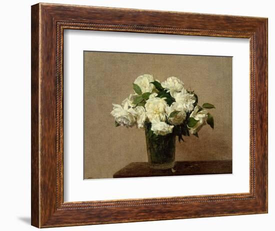 Still Life with White Roses, 1885-Henri Fantin-Latour-Framed Giclee Print