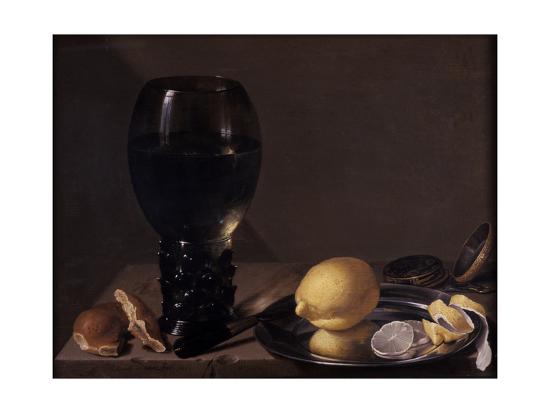 Still Life With Wine Glass 1628 Giclee Print Jan Davidsz De