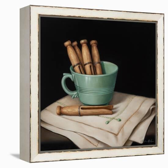 Still Life with Wooden Pegs-Catherine Abel-Framed Premier Image Canvas