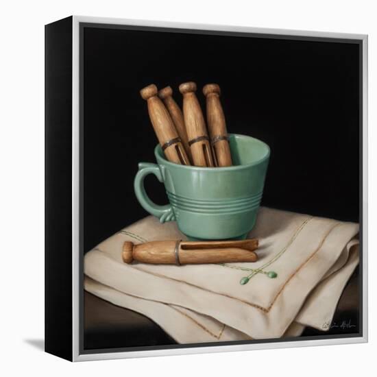 Still Life with Wooden Pegs-Catherine Abel-Framed Premier Image Canvas