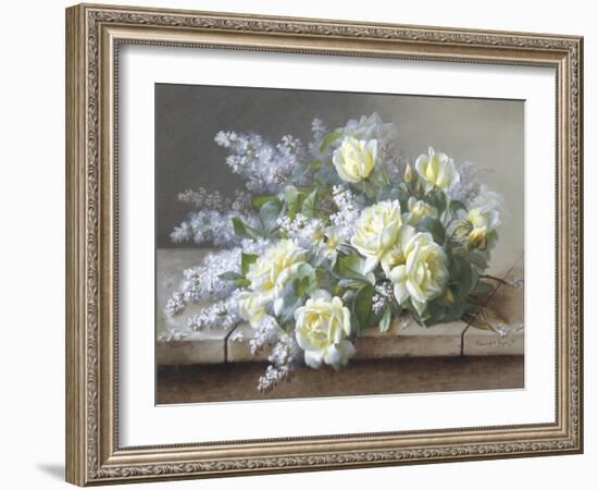 Still Life with Yellow Roses-Raoul Victor Maurice Maucherat de Longpre-Framed Giclee Print