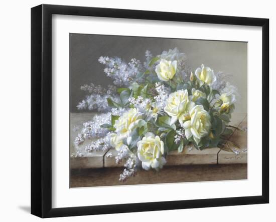 Still Life with Yellow Roses-Raoul Victor Maurice Maucherat de Longpre-Framed Giclee Print