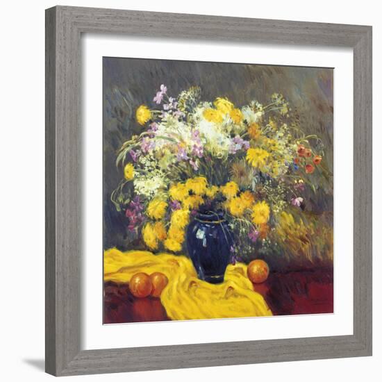 Still Life with Yellow-Malva-Framed Giclee Print