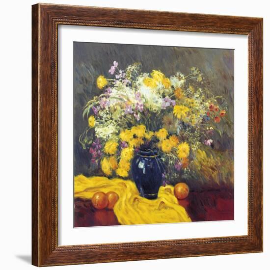 Still Life with Yellow-Malva-Framed Giclee Print