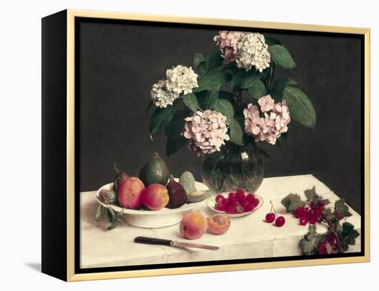 Still Life-Henri Fantin-Latour-Framed Stretched Canvas