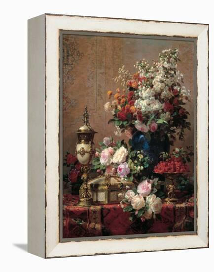 Still Life-Jean Baptiste Robie-Framed Stretched Canvas