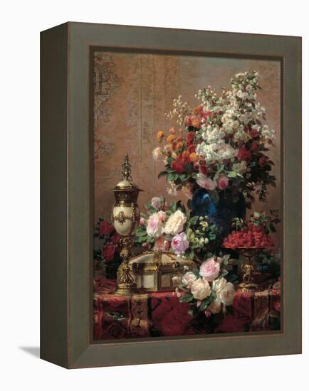 Still Life-Jean Baptiste Robie-Framed Stretched Canvas