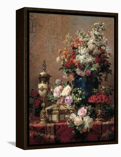 Still Life-Jean Baptiste Robie-Framed Stretched Canvas