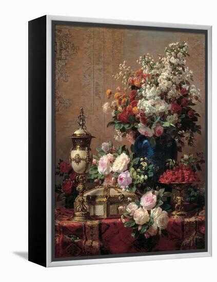 Still Life-Jean Baptiste Robie-Framed Stretched Canvas