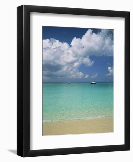 Still Turquoise Sea off Seven Mile Beach, Grand Cayman, Cayman Islands, West Indies-Ruth Tomlinson-Framed Photographic Print