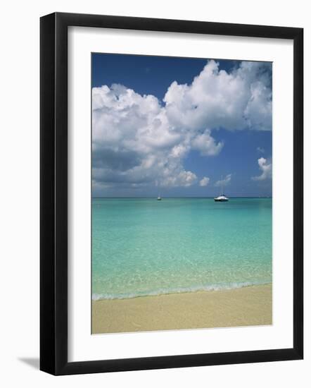 Still Turquoise Sea off Seven Mile Beach, Grand Cayman, Cayman Islands, West Indies-Ruth Tomlinson-Framed Photographic Print