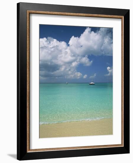 Still Turquoise Sea off Seven Mile Beach, Grand Cayman, Cayman Islands, West Indies-Ruth Tomlinson-Framed Photographic Print