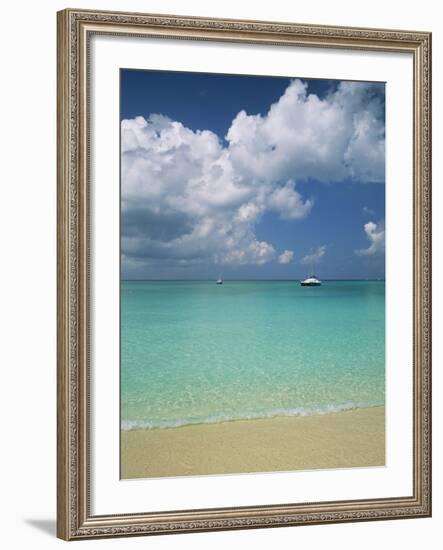 Still Turquoise Sea off Seven Mile Beach, Grand Cayman, Cayman Islands, West Indies-Ruth Tomlinson-Framed Photographic Print