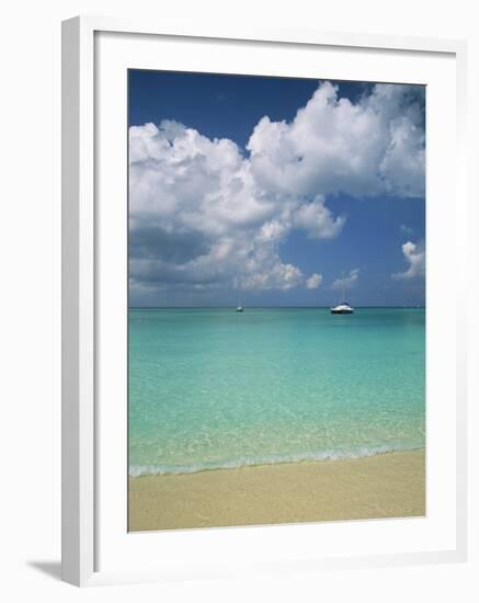 Still Turquoise Sea off Seven Mile Beach, Grand Cayman, Cayman Islands, West Indies-Ruth Tomlinson-Framed Photographic Print