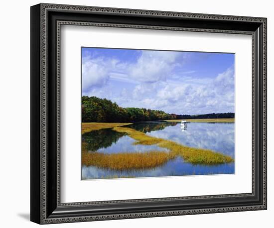 Still Water Reflecting the Sky Near Kennebunkport, Maine, New England, USA-Fraser Hall-Framed Photographic Print