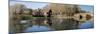 Still waters of River Thames flow under Shillingford bridge, Oxfordshire-Charles Bowman-Mounted Photographic Print