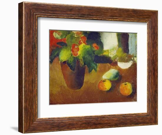 Stilleben Mit Begonie, Aepfeln Und Birne, 1914-Auguste Macke-Framed Giclee Print