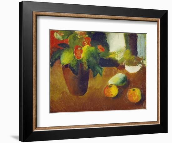 Stilleben Mit Begonie, Aepfeln Und Birne, 1914-Auguste Macke-Framed Giclee Print