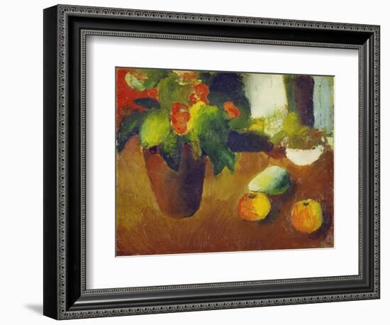 Stilleben Mit Begonie, Aepfeln Und Birne, 1914-Auguste Macke-Framed Giclee Print