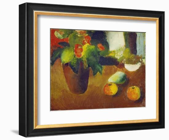 Stilleben Mit Begonie, Aepfeln Und Birne, 1914-Auguste Macke-Framed Giclee Print