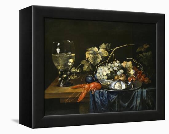 Stilleben Mit Hummer, Roemer, Muscheln Und Fruechten-Cornelis de Bryer-Framed Premier Image Canvas