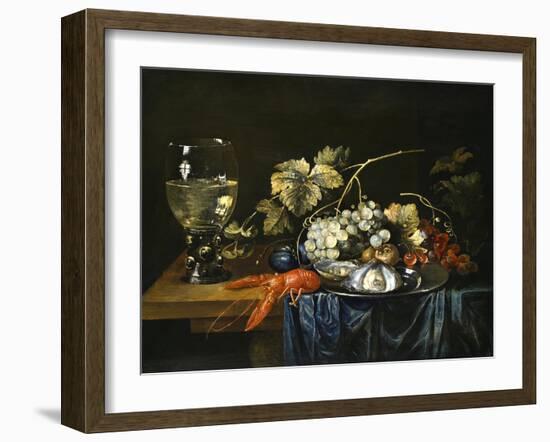 Stilleben Mit Hummer, Roemer, Muscheln Und Fruechten-Cornelis de Bryer-Framed Giclee Print