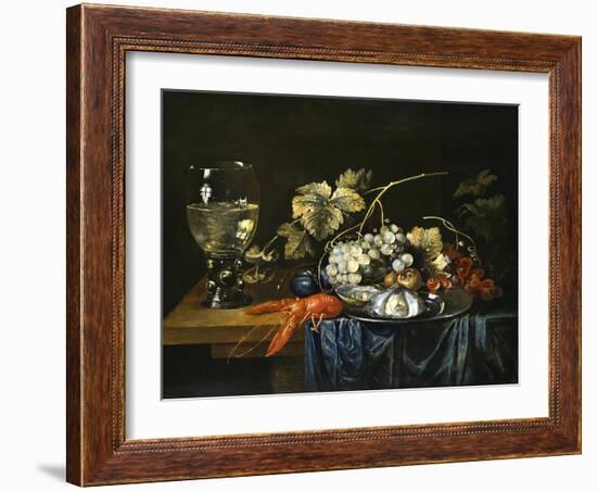 Stilleben Mit Hummer, Roemer, Muscheln Und Fruechten-Cornelis de Bryer-Framed Giclee Print