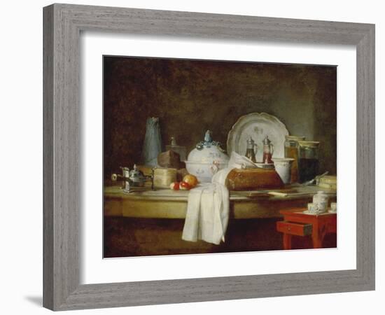 Stilleben Mit Kuechen-Utensilien-Jean-Baptiste Simeon Chardin-Framed Giclee Print