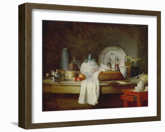 Stilleben Mit Kuechen-Utensilien-Jean-Baptiste Simeon Chardin-Framed Giclee Print