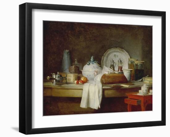 Stilleben Mit Kuechen-Utensilien-Jean-Baptiste Simeon Chardin-Framed Giclee Print