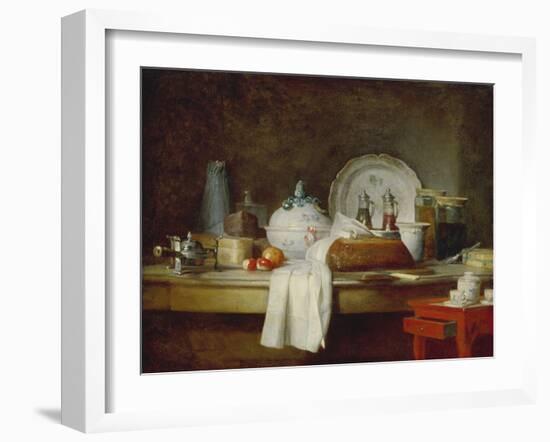 Stilleben Mit Kuechen-Utensilien-Jean-Baptiste Simeon Chardin-Framed Giclee Print