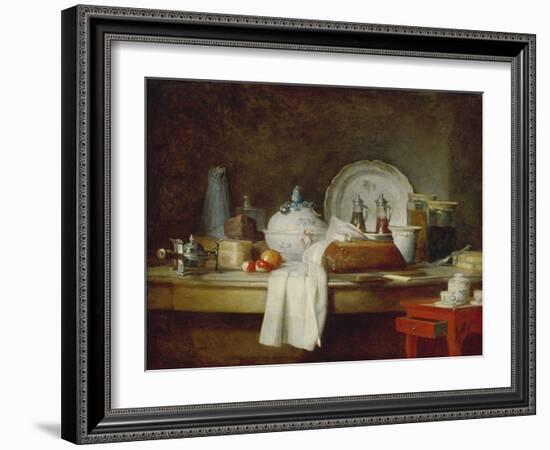 Stilleben Mit Kuechen-Utensilien-Jean-Baptiste Simeon Chardin-Framed Giclee Print