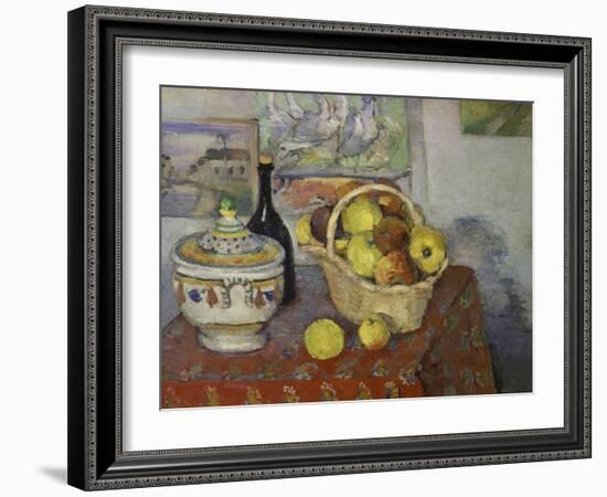 Stilleben Mit Obstkorb Und Suppenterrine 1888/1889-Paul Cézanne-Framed Giclee Print