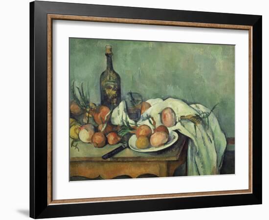 Stilleben Mit Zwiebeln. Gegen 1895-Paul Cézanne-Framed Giclee Print
