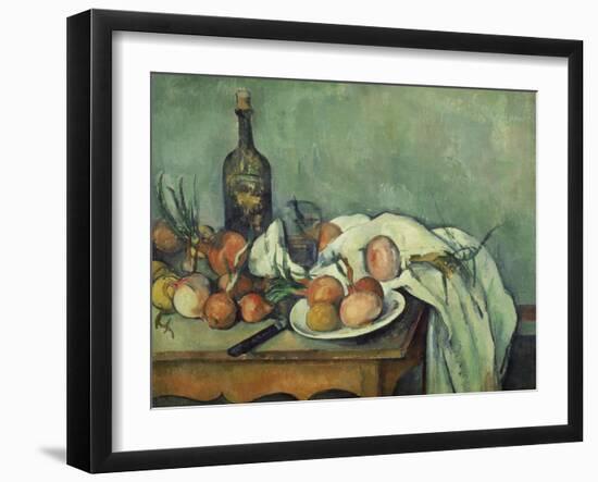 Stilleben Mit Zwiebeln. Gegen 1895-Paul Cézanne-Framed Giclee Print