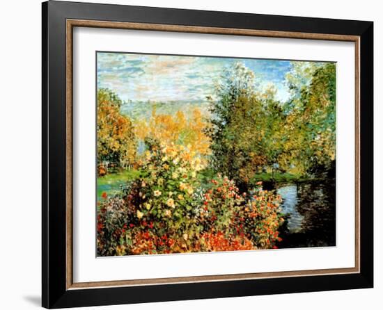 Stiller Winkel im Garten von Montgeron-Claude Monet-Framed Art Print