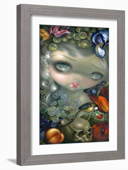 Stilleven I: Slak en Schedel-Jasmine Becket-Griffith-Framed Art Print