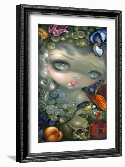 Stilleven I: Slak en Schedel-Jasmine Becket-Griffith-Framed Art Print