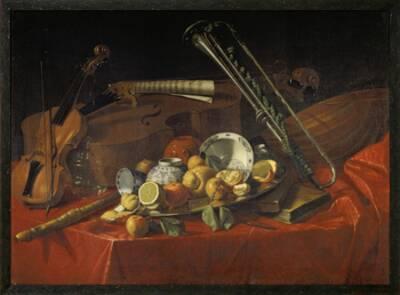 Stillleben Mit Musik Instrumenten Giclee Print Cristoforo Munari Art Com
