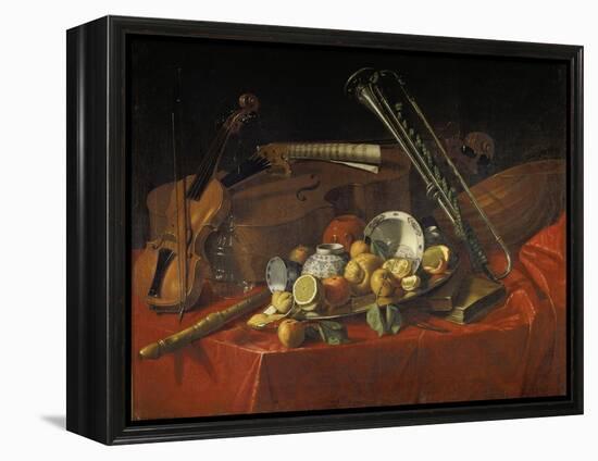 Stillleben Mit Musik-Instrumenten-Cristoforo Munari-Framed Premier Image Canvas