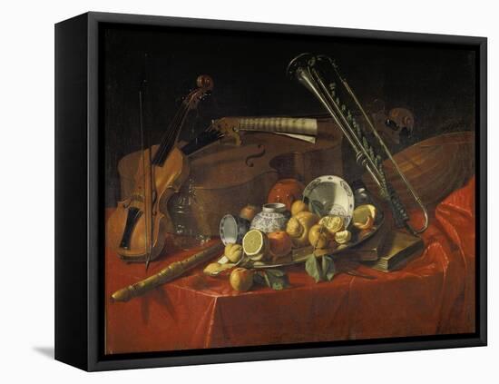 Stillleben Mit Musik-Instrumenten-Cristoforo Munari-Framed Premier Image Canvas