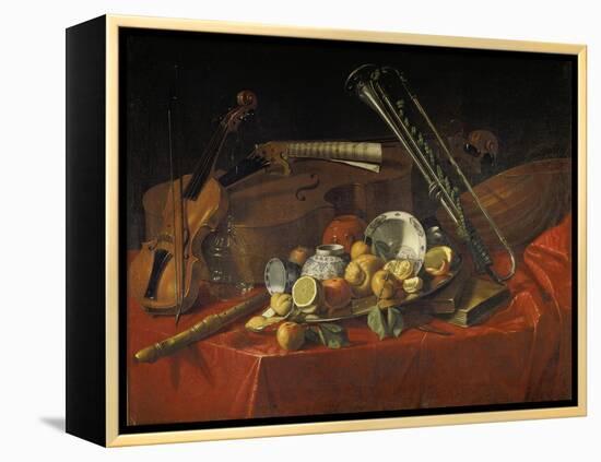Stillleben Mit Musik-Instrumenten-Cristoforo Munari-Framed Premier Image Canvas