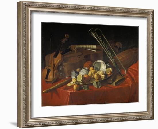 Stillleben Mit Musik-Instrumenten-Cristoforo Munari-Framed Giclee Print