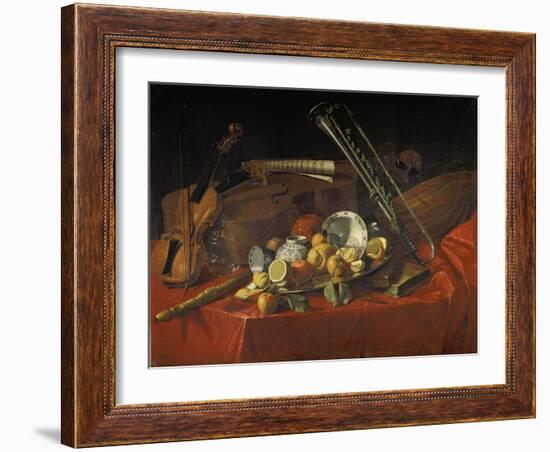 Stillleben Mit Musik-Instrumenten-Cristoforo Munari-Framed Giclee Print