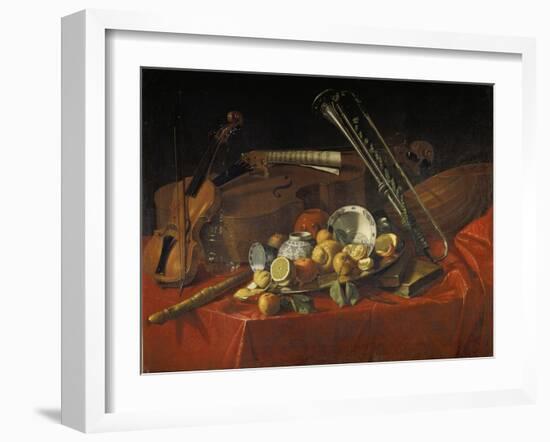 Stillleben Mit Musik-Instrumenten-Cristoforo Munari-Framed Giclee Print