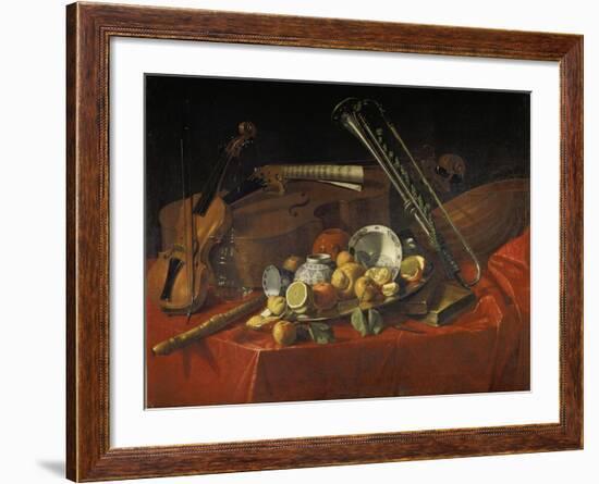 Stillleben Mit Musik-Instrumenten-Cristoforo Munari-Framed Giclee Print