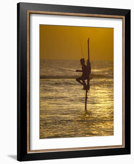 Stilt Fisherman (Pole Fisherman), Sri Lanka-Michael Busselle-Framed Photographic Print